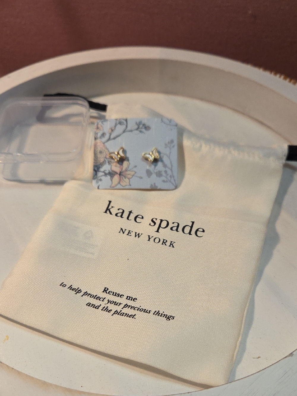 kate spade Gold Butterfly Mini Stud Earrings - Picture 1 of 2